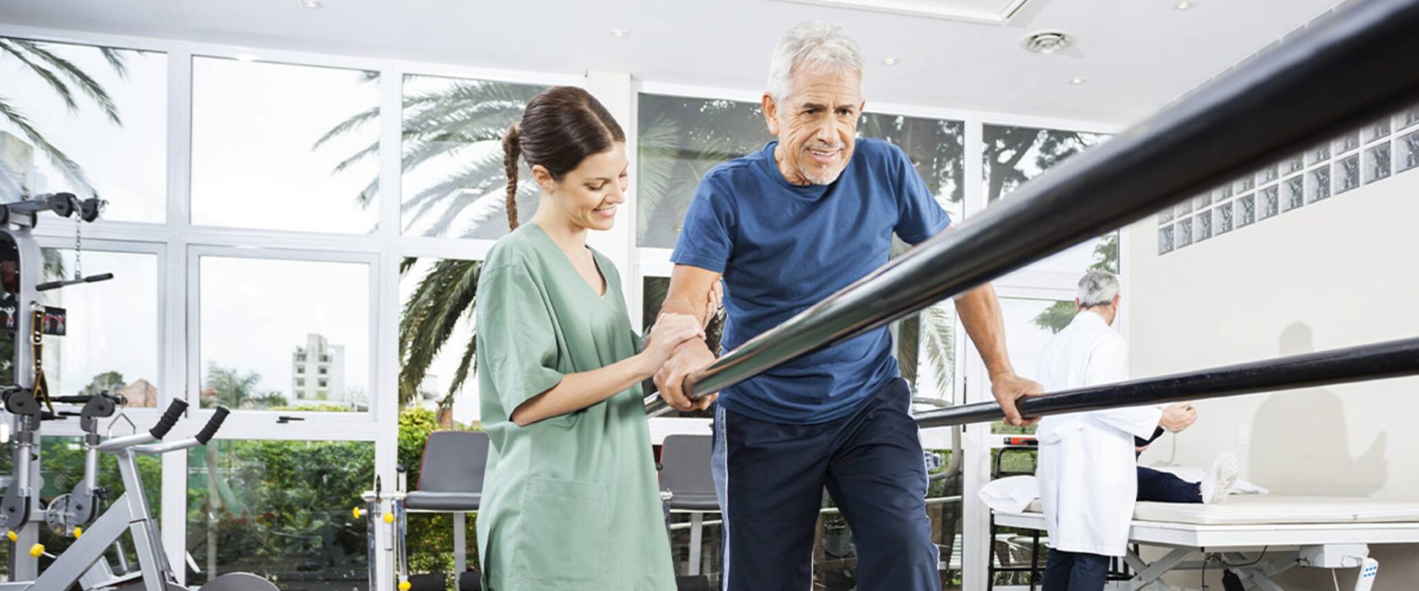 Senior man participating in occupational therapy