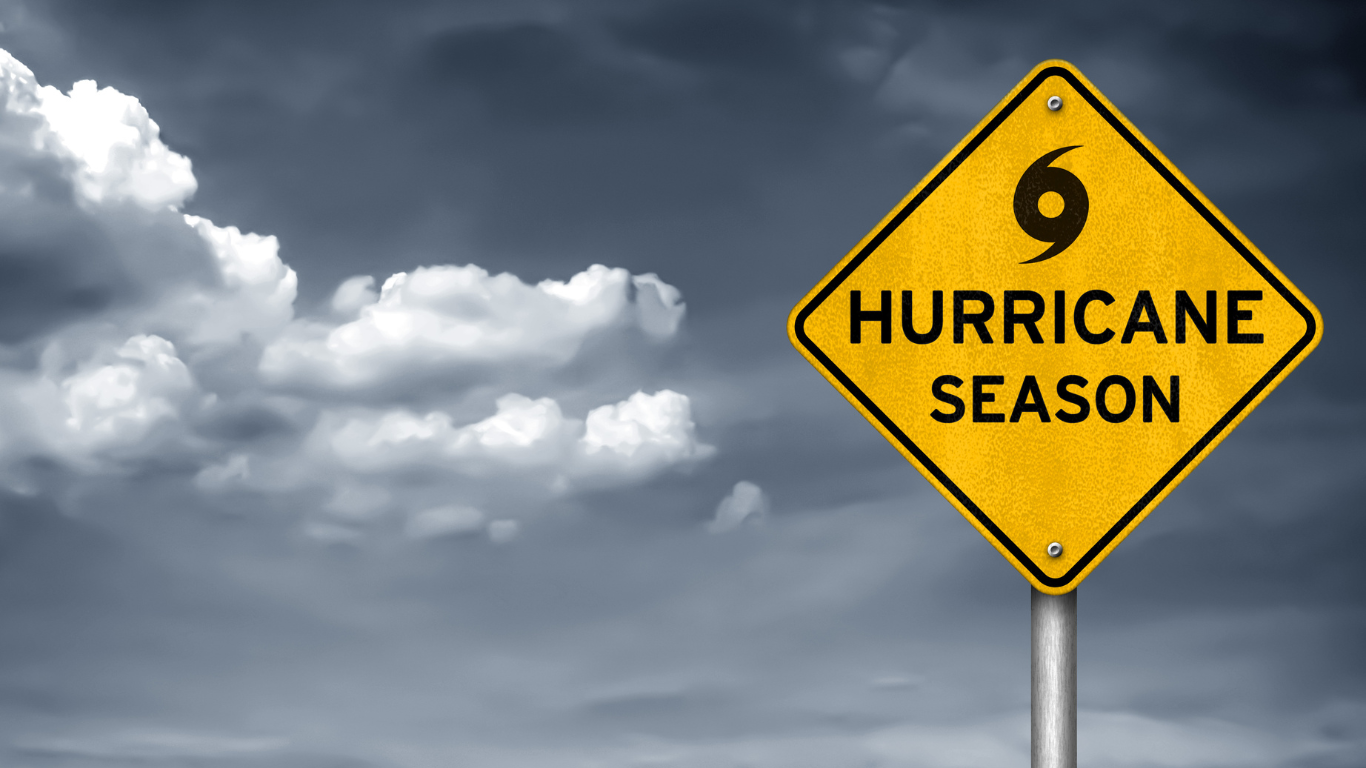 Hurricane Season warning sign